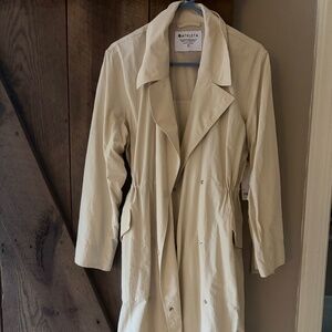 Athleta Luna trench coat, NWT, beige, size XS